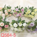 Colorful Artificial Flower Bouquet Simulation Bunch for Home Decoration